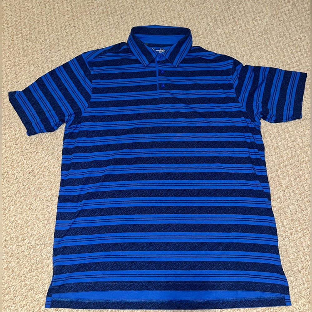 Under Armour horizontally striped golf polo
